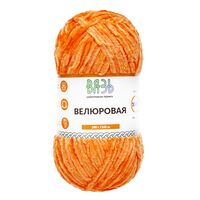 Пряжа "Велюровая №13" (100 г; 160 м; оранжевый)