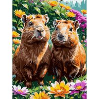 Картина по номерам "Пара капибар" (300х400 мм)