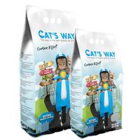 Наполнитель для кошачьего туалета "Cats Way Carbon Effect. Без аромата с антибактериальным углем" (5 л)