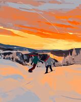 Картина по номерам "Встречая закат" (400х500 мм)