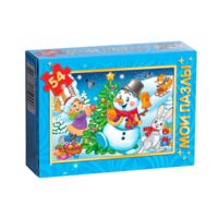 Пазл "Весёлый снеговичок" (54 элемента)
