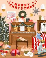 Картина по номерам "Подготовка к Рождеству" (400х500 мм)