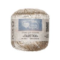 Пряжа "Пайетки №154" (50 г; 260 м; светлое золото/золото)