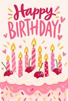 Открытка "Birthday cake"