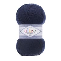 Пряжа "Lanagold 800 №58" (100 г; 730 м; темно-синий)