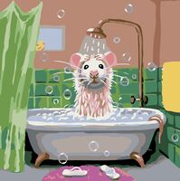 Картина по номерам "В душ и спать" (200х200 мм)