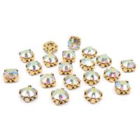 Стразы для рукоделия "Хрусталик" (8 мм; 20 шт.; голографический)