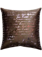 Подушка "Писание" (40х40 см; тёмно-коричневый, ярко-розовый)
