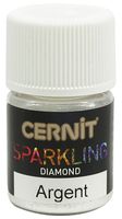Мика-порошок "CERNIT Sparkling powder. Diamond" (серебро; 5 г)
