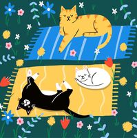 Картина по номерам "Греемся на солнышке" (200х200 мм)