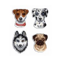 Набор для вышивания на пластиковой канве "Кто сказал Гав? Магниты" (60х90 мм)