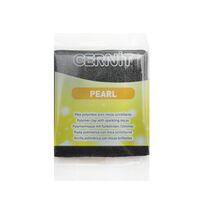 Глина полимерная запекаемая "Cernit Pearl" (чёрный; 56 г)