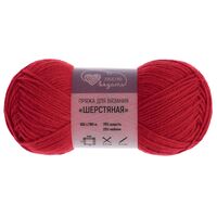 Пряжа "Шерстяная №143" (100 г; 165 м; малиново-красный)