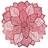 Салфетка сервировочная "Аjouré" (380 мм; красный цветок)