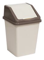 Ведро для мусора "С подвижной крышкой" (10 л; слоновая кость)