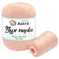 Пряжа "Пух норки №037" (50 г; 290 м; пудровый)