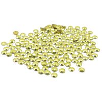 Стразы термоклеевые для рукоделия (3 мм; 150 шт.; желтый)