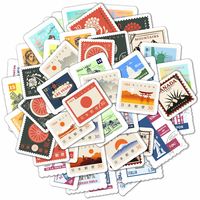 Набор виниловых наклеек "Почтовые марки 2"