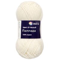Пряжа "Паллада №01" (100 г; 100 м; белый)