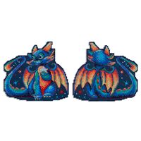 Набор для вышивания на пластиковой канве "Сумеречный дракон" (120х150 мм)