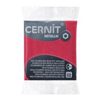 Глина полимерная запекаемая "CERNIT Metallic" (красный; 56 г)