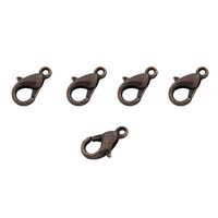 Замок для бижутерии "Карабин" (10 мм; 5 шт.; медь)