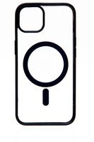 Чехол Case Acrylic MagSafe для iPhone 14 plus (чёрный блистер)