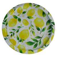 Поднос металлический "Солнечные лимоны" (282х282х16 мм)