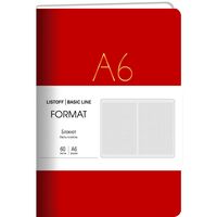 Блокнот в клетку "Format. No 4" (A6+; красный)