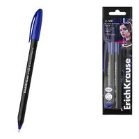 Набор ручек шариковых синих "U-108 Stick Black Edition" (1,0 мм; 3 шт.)