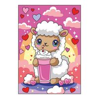 Картина по номерам "Милая овечка" (200х300 мм)