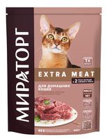 Корм сухой для кошек "Extra Meat" (0,4 кг; с говядиной)