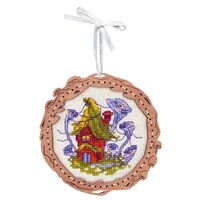 Набор для вышивания на деревянной основе "Миниатюра. Болотный домик" (110х110 мм)