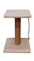Когтеточка с полкой "Джут" (34х34х50 см; бежевый)