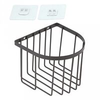 Полка для ванной металлическая "Акцент" (14х13,5х11 см; серо-коричневый)