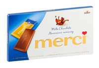 Набор шоколада молочного "Merci" (100 г)