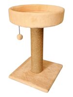 Когтеточка-лежанка "Джут. Люкс" (35х35х55 см; бежевый)