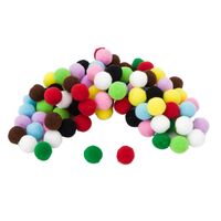 Помпоны декоративные "Ассорти" (15 мм; 100 шт.; 10 цветов)