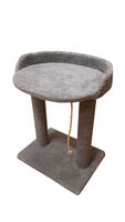 Когтеточка с овальной полкой "Лайт" (32х43х55 см; серый)