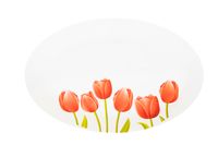 Блюдо стеклокерамическое "Сад тюльпанов" (320 мм)