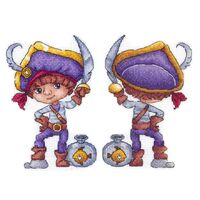 Набор для вышивания на пластиковой канве "Маленький пират" (100х150 мм)