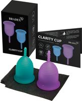 Набор менструальных чаш "Clarity Cup" (размер S+L; 2 шт.)