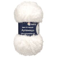 Пряжа "Артемида №01" (100 г; 60 м; белый)