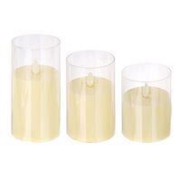 Светильник декоративный "Свеча" (3 шт.; светло-бежевый)