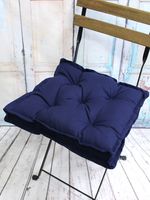 Подушка на стул "2D" (45х45 см; темно-синяя)
