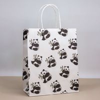 Пакет бумажный подарочный "Many panda" (32х26х12 см)