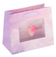Пакет бумажный подарочный "Love" (23х18х10 см)