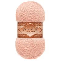 Пряжа "Angora Gold Simli №161" (100 г; 500 м; бледно-розовый)