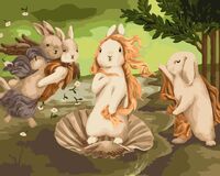 Картина по номерам "Возрождение и кролики" (400х500 мм)