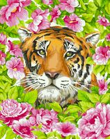 Картина по номерам "Романтический тигр" (400х500 мм)